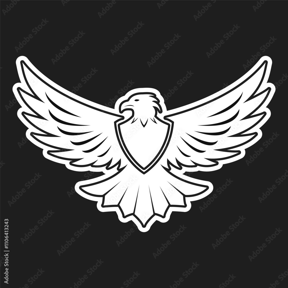 logo in the form of an eagle silhouette logo in the form of an eagle silhouette