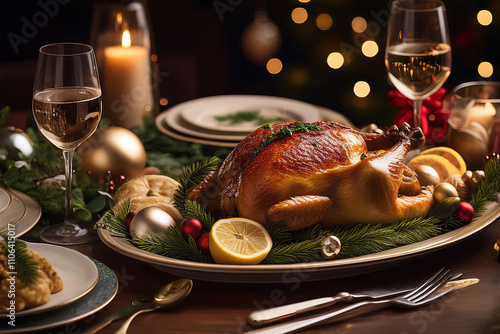 Tavola imbandita per la cena di Natale