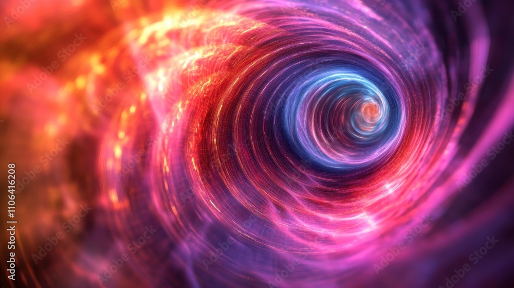 Abstract Swirling Tunnel of Light and Color Abstract Swirling Tunnel of Light and Color