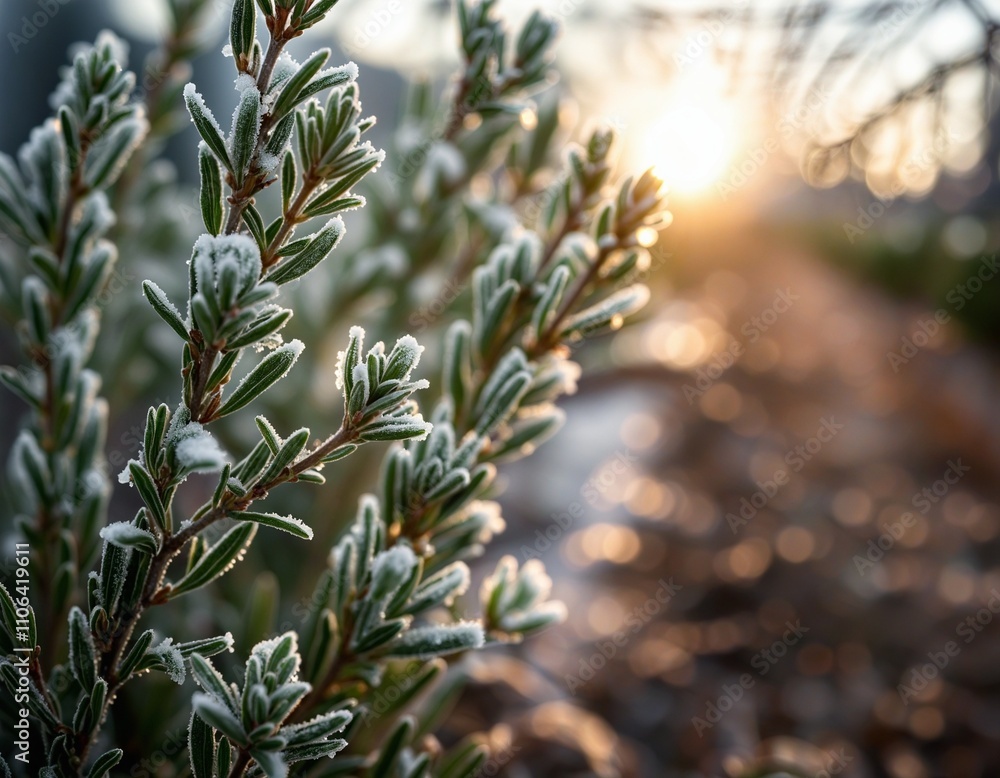 Frosted Rosemary in a Winter Landscape Frosted Rosemary in a Winter Landscape