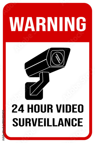 warning 24 hour video surveillance