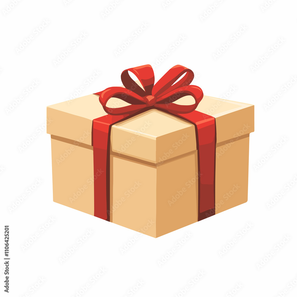 Obraz premium Festive Gift Vector Illustration Isolated on White Background