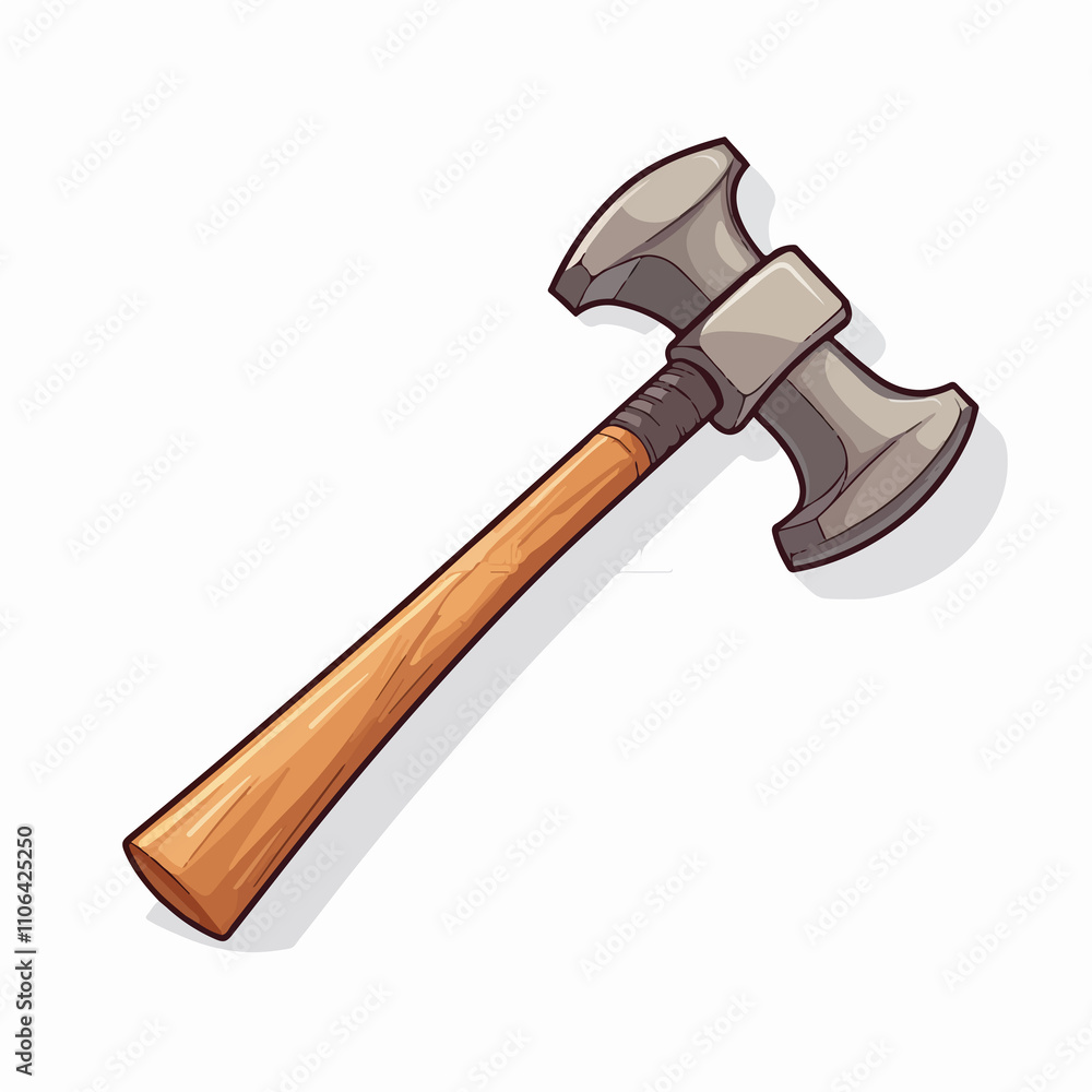 Hammer Line Vector Illustration Isolated on White Background Hammer Line Vector Illustration Isolated on White Background