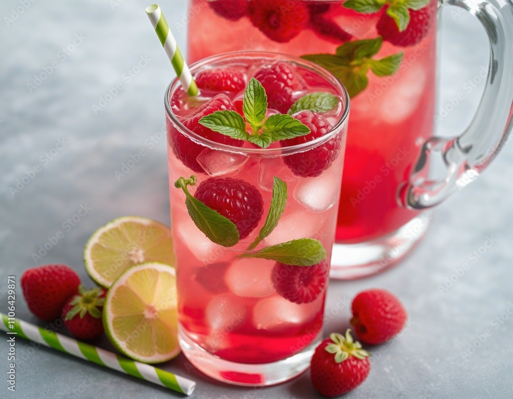 Refreshing Raspberry Mint Drink Refreshing Raspberry Mint Drink