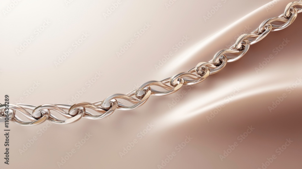 Elegant Chain with Intricate Links in Silver and Gold Hues, Displayed on a Soft Gradient Background, Ideal for Luxury Branding and Graphic Design Projects Elegant Chain with Intricate Links in Silver and Gold Hues, Displayed on a Soft Gradient Background, Ideal for Luxury Branding and Graphic Design Projects