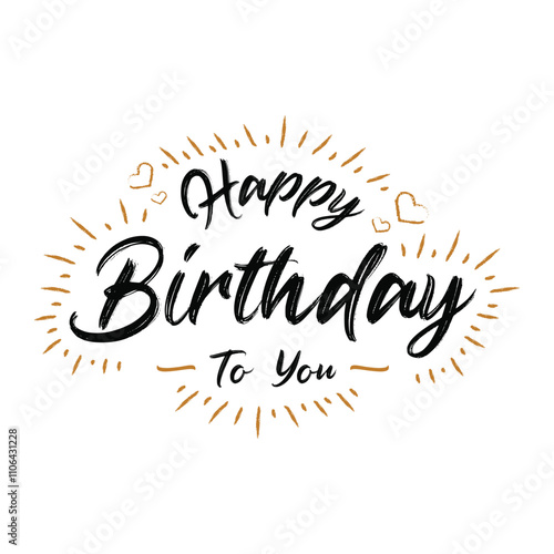 Happy Birthday greeting vector design template