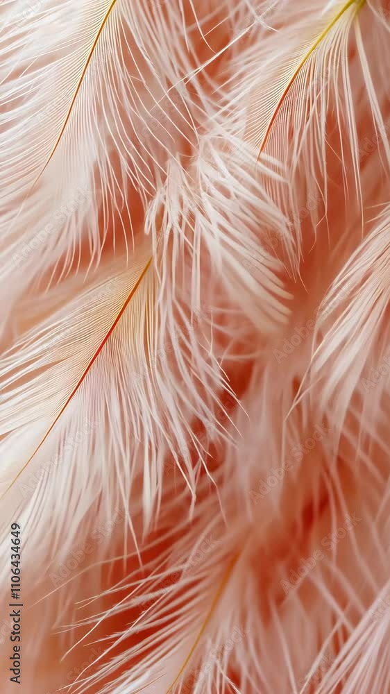 Delicate pink feathers showcase intricate textures and natural beauty in soft pastel tones Delicate pink feathers showcase intricate textures and natural beauty in soft pastel tones