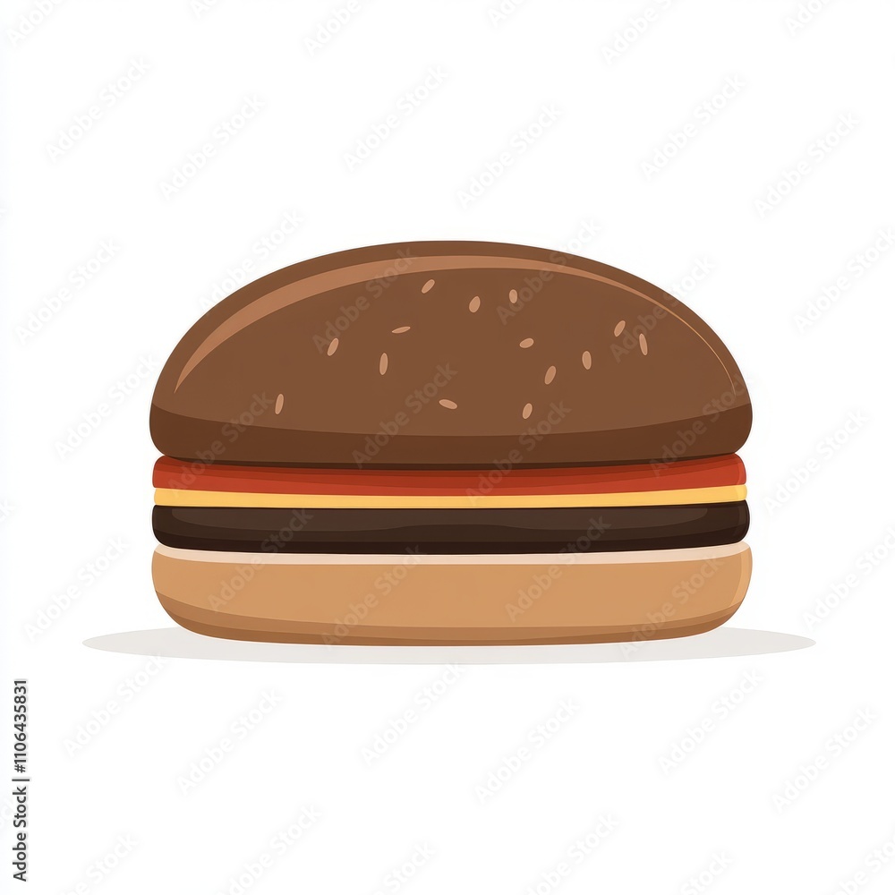 Simple and Delicious Burger Illustration