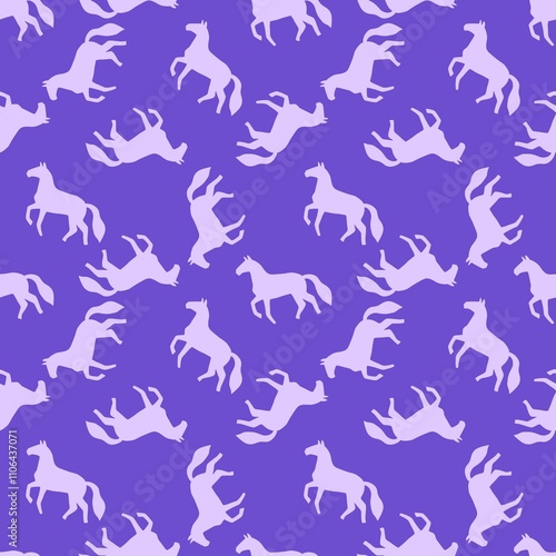 Christmas animals seamless horse pattern for wrapping paper and fabrics photo