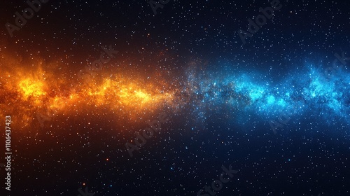 Cosmic Nebula Abstract Background: Colorful Glowing Space Wonders