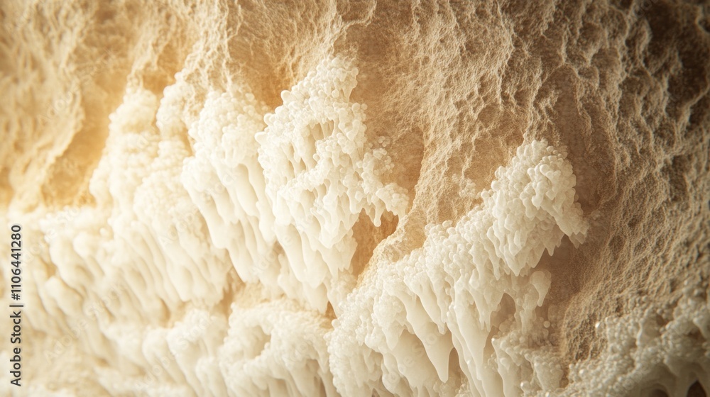 Abstract Rock Formation with White Mineral Deposits Abstract Rock Formation with White Mineral Deposits