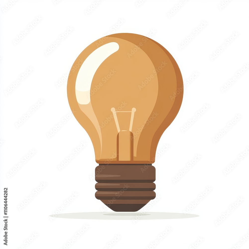 Illuminating Idea: Simple Lightbulb Illustration Illuminating Idea: Simple Lightbulb Illustration