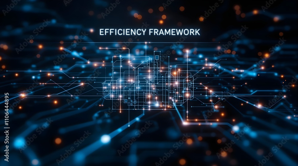 Glowing Interconnected Grids Forming a Diagram Featuring the Words Glowing Interconnected Grids Forming a Diagram Featuring the Words