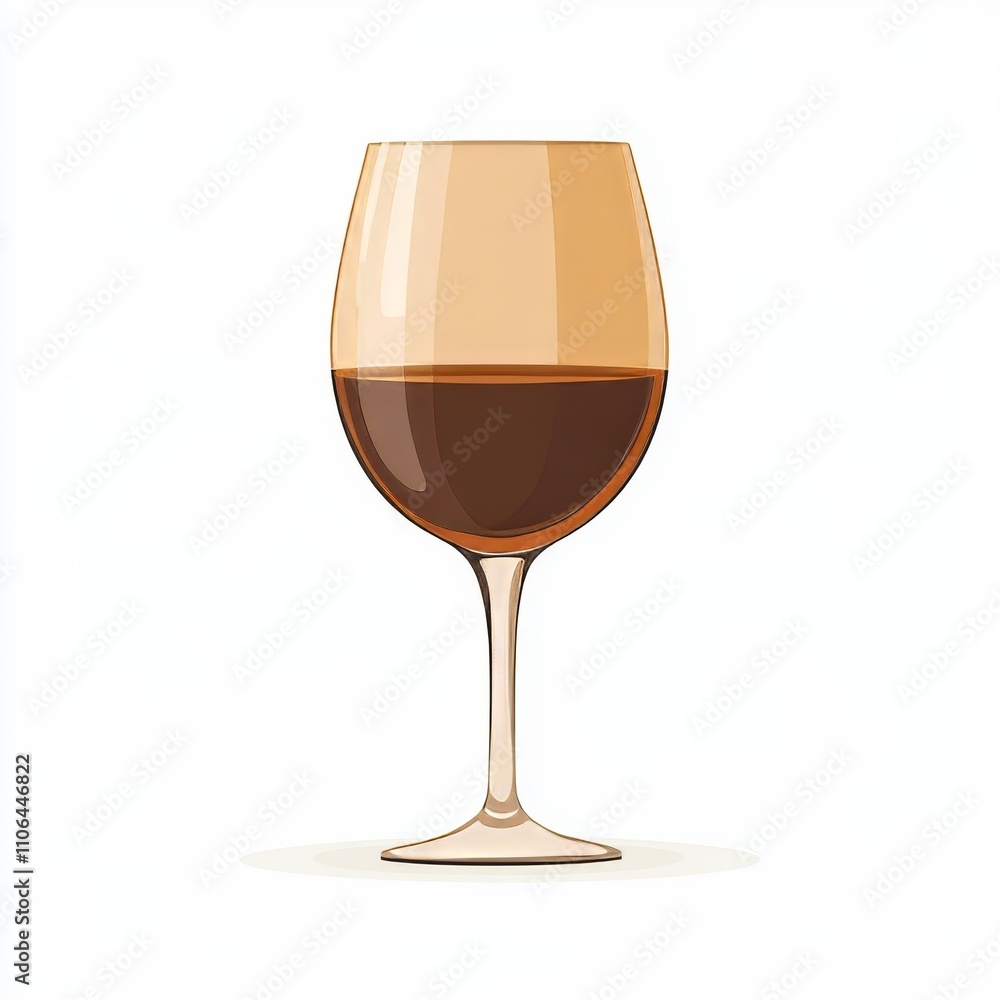 Elegant Wine Glass with Red Wine Elegant Wine Glass with Red Wine