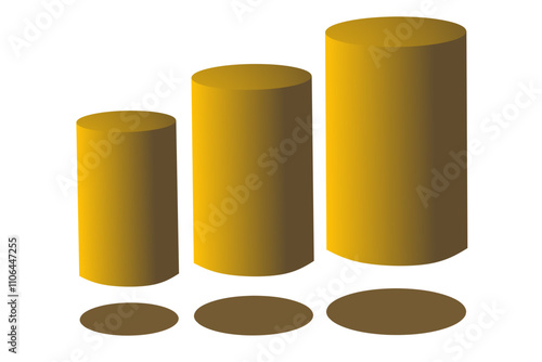 the yellow cylinder graph is shaded