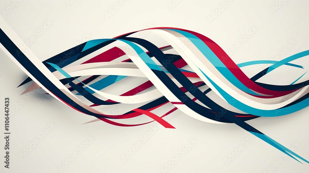 Colorful Abstract Cable Connection Isolated on White Background Colorful Abstract Cable Connection Isolated on White Background