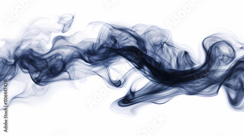 Symmetrical mystique sophistication swirling sleek obsidian black smoke. Obsidian. Illustration