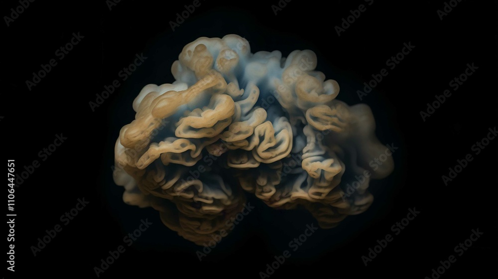 Isolated Black Flower Food Art 3D Illustration Macro Decoration Isolated Black Flower Food Art 3D Illustration Macro Decoration