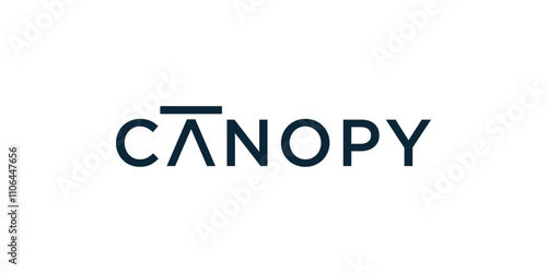 CANOPY logo with the roof above the letter A, simple logo