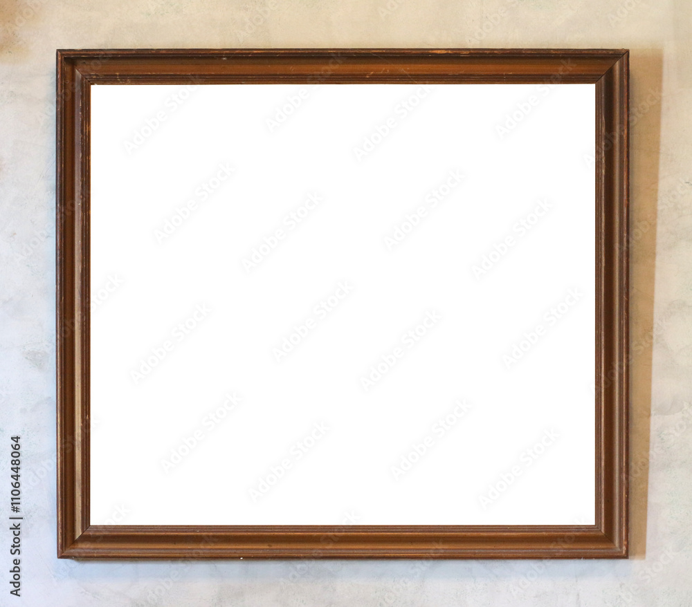 wood picture frame on wall background wood picture frame on wall background
