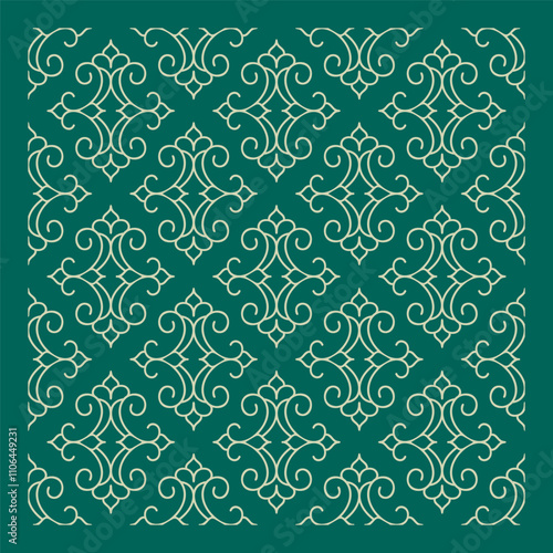 Damask seamless pattern. floral decoration ornament, Vintage style
