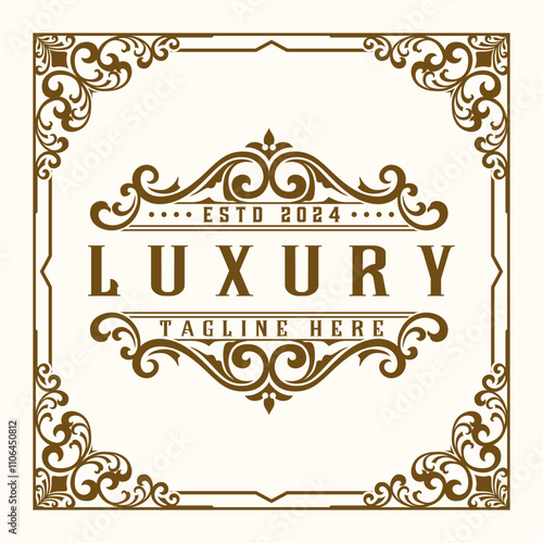 corner frame corner border decorative element Vintage style