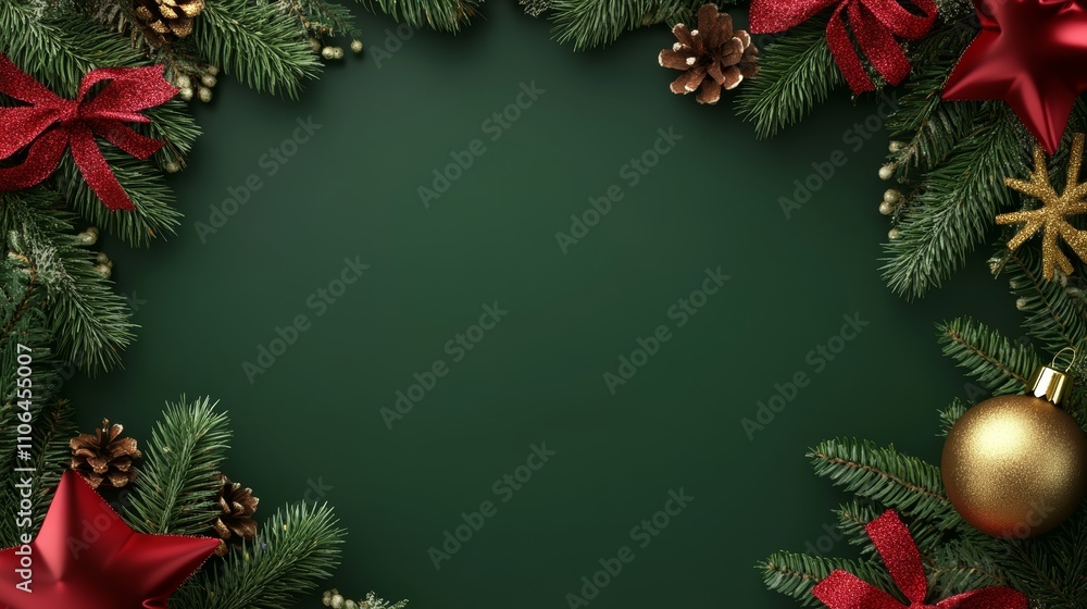 A festive Christmas wreath adorned with a lush red ribbon and sparkling gold baubles, radiating holiday cheer and warmth. A festive Christmas wreath adorned with a lush red ribbon and sparkling gold baubles, radiating holiday cheer and warmth.