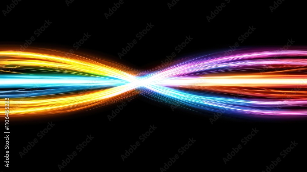 Dynamic light waves abstract art digital design dark background creative concept visual energy flow Dynamic light waves abstract art digital design dark background creative concept visual energy flow