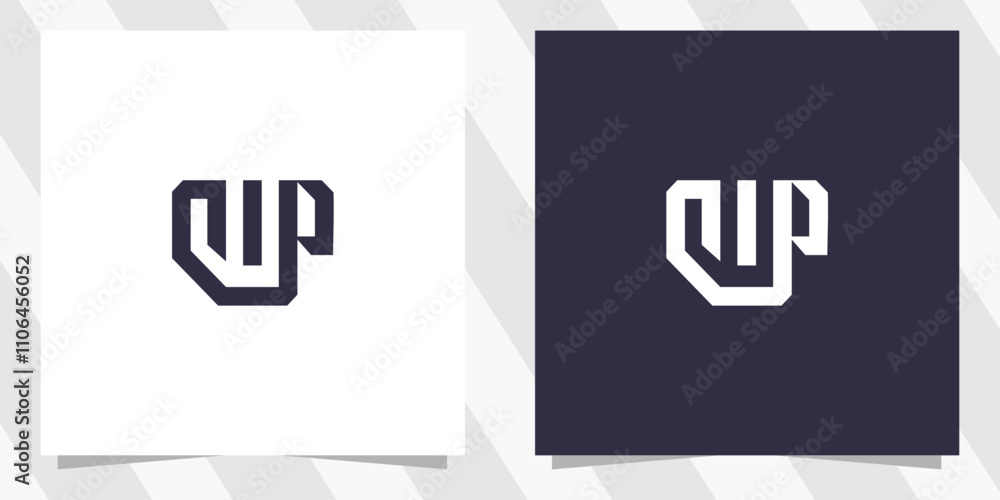 letter wp pw logo design vector letter wp pw logo design vector