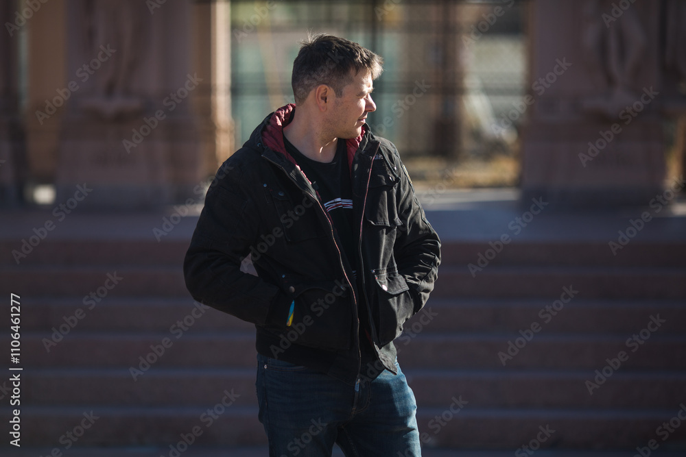 Young man in a jacket