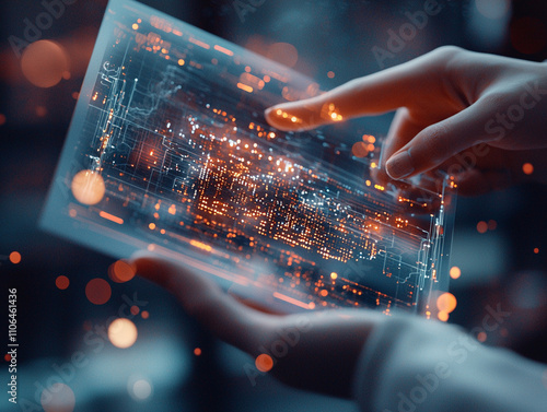 Ai generate insights innovative technology interaction digital environment futuristic viewpoint human-centric concept