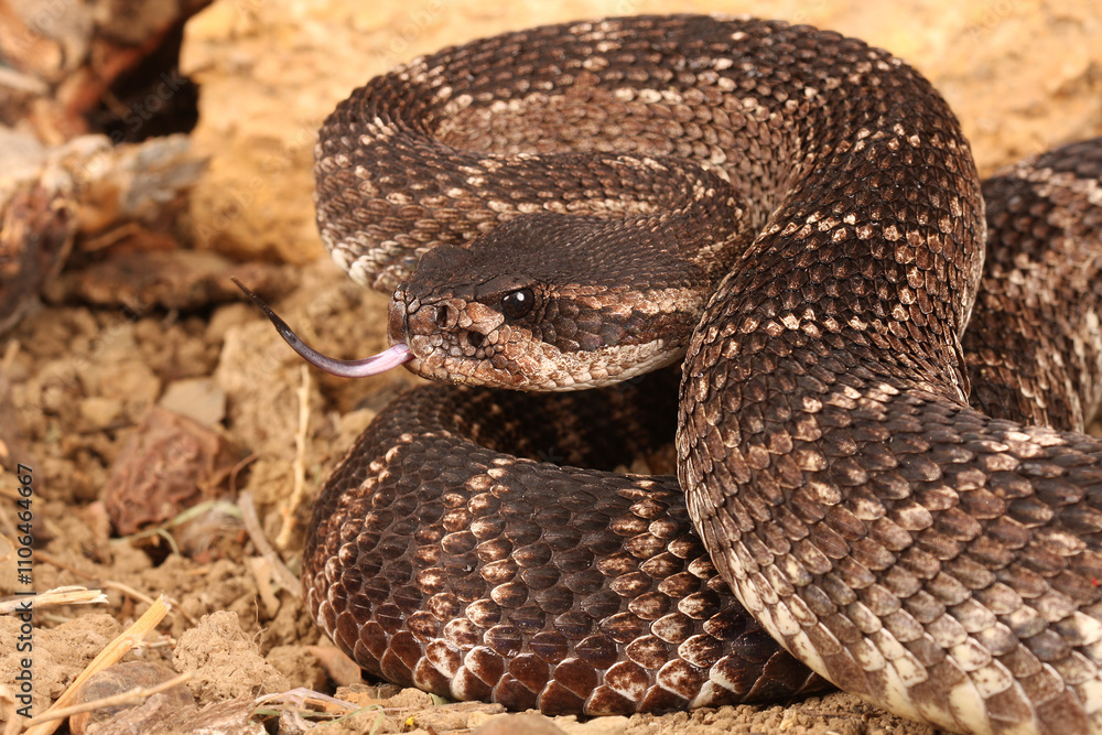 Southern Pacific Rattlesnake (Crotalus helleri). Southern Pacific Rattlesnake (Crotalus helleri).