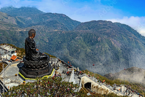 Buddha statue on the top of the mountain