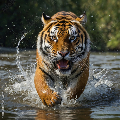 tiger in water