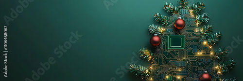 Festive decor and circuitry unite in a unique, innovative holiday tree design photo