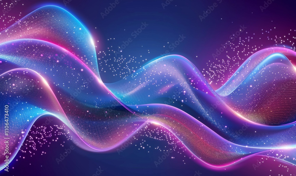A colorful wave with purple, blue and pink colors A colorful wave with purple, blue and pink colors