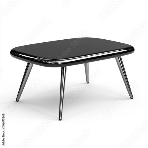 Stylish Modern Coffee Table with Sleek Black Finish and Elegant Legs, Perfect for Contemporary Living Spaces and Minimalist Interior Designs