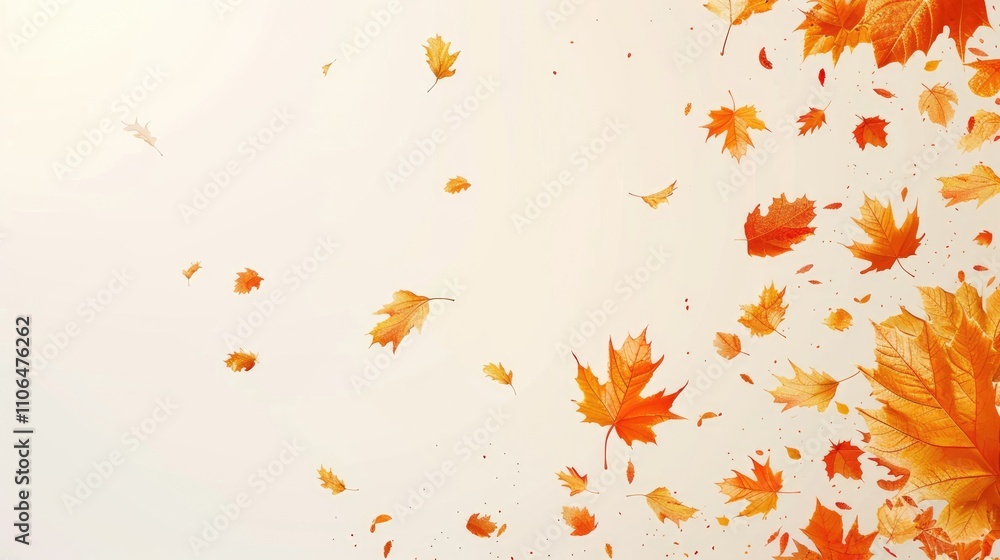 Autumn backdrop with scattered leaves. Banner for fall advertising Autumn backdrop with scattered leaves. Banner for fall advertising