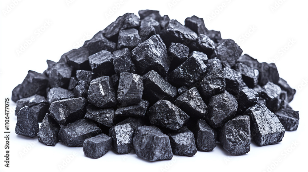 Pile of coal isolated on white background. black charcoal industry mine fossil pieces, natural carbon mineral stone material resource, dark ember. Pile of coal isolated on white background. black charcoal industry mine fossil pieces, natural carbon mineral stone material resource, dark ember.