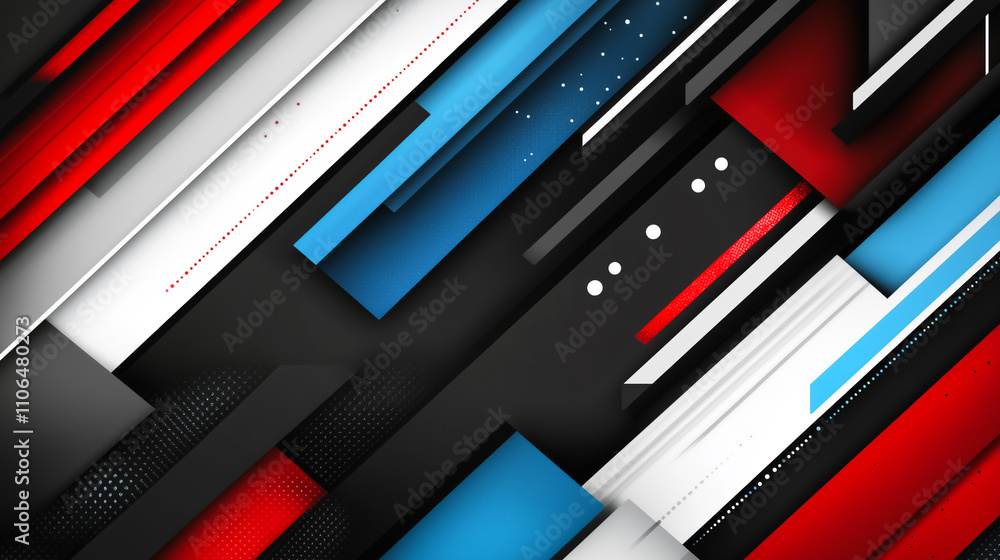 abstract blue,red,white and black geometric pattern background abstract blue,red,white and black geometric pattern background