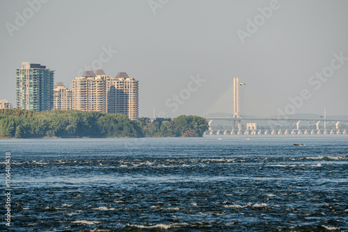 Saint-Lawrence River, Lachine Rapids in LaSalle, Montreal Quebec, Canada