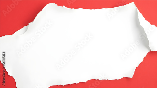 Wallpaper Mural A white paper with a red background Torontodigital.ca