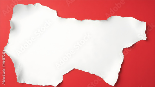 Wallpaper Mural A white paper with a red background Torontodigital.ca