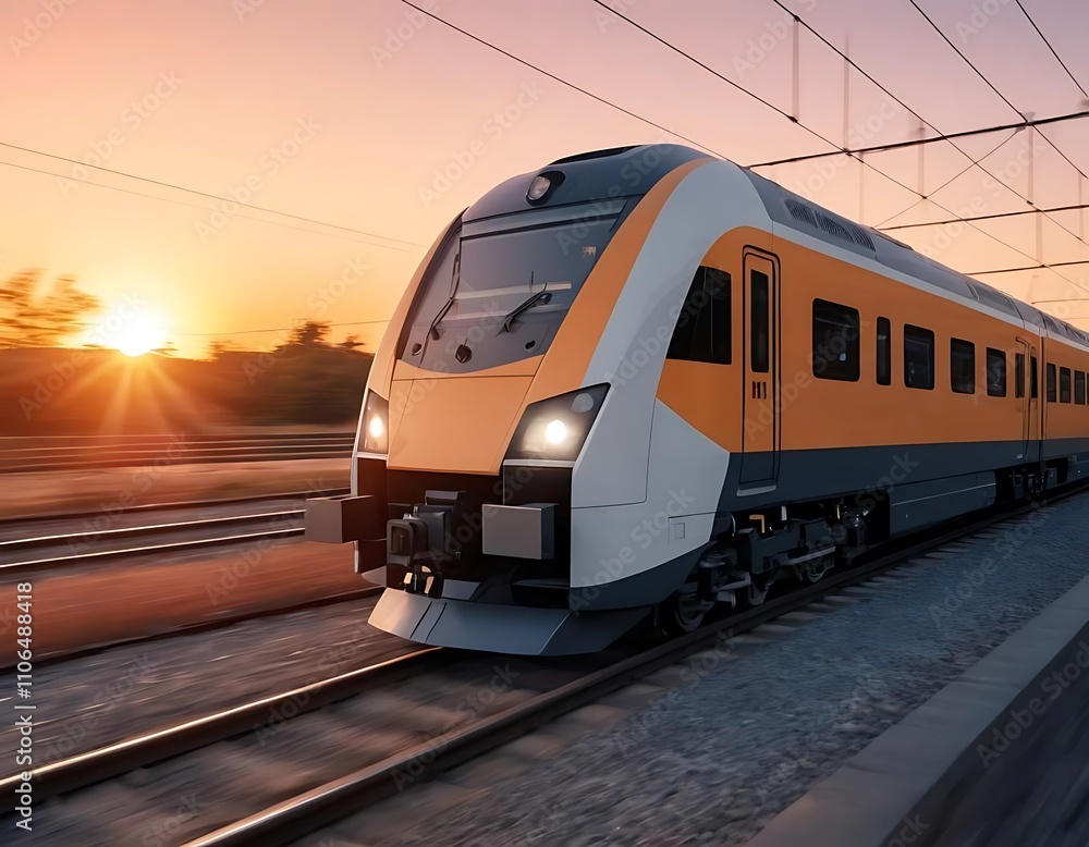 Fototapeta premium train in motion blur
