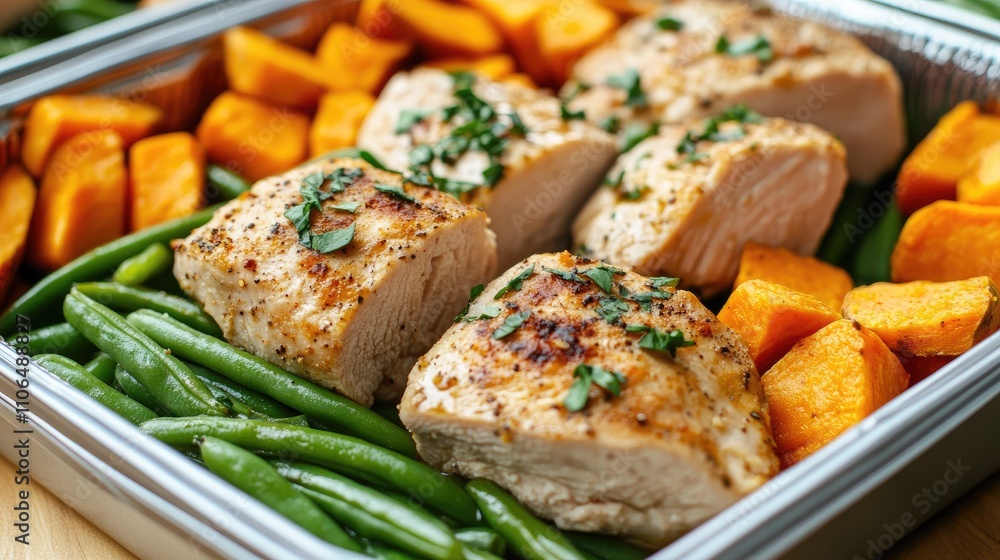 Healthy Meal Prep with Chicken Sweet Potatoes and Green Beans Healthy Meal Prep with Chicken Sweet Potatoes and Green Beans