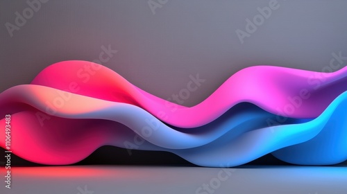 3D ribbons intertwined with glowing fairy lights background