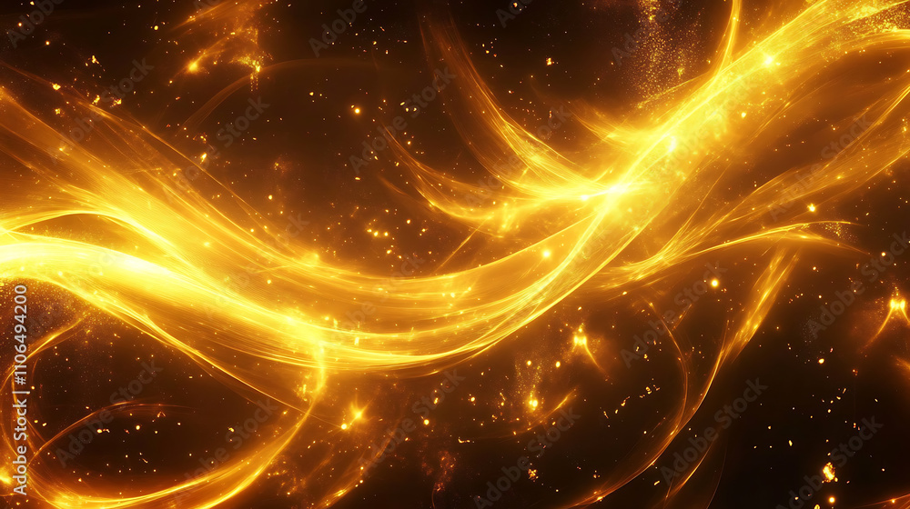 Obraz premium Abstract Energy Flow Background with Luminous Lines and Patterns