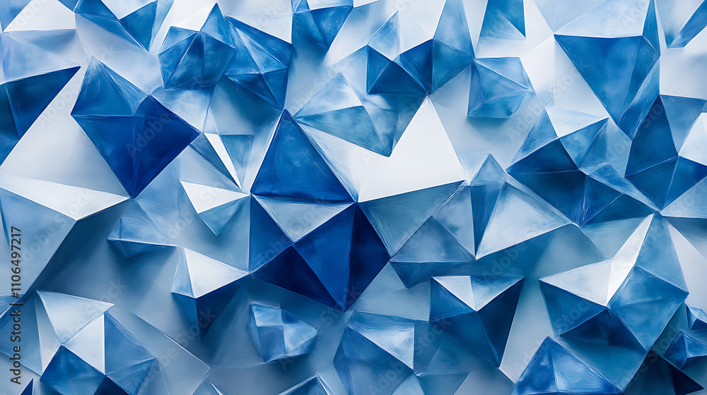 Blue geometrical pattern isolated on white Blue geometrical pattern isolated on white