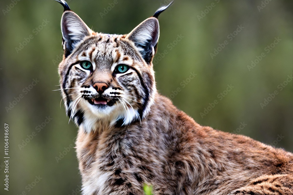 Obraz premium A striking image of a bobcat in its natural habitat