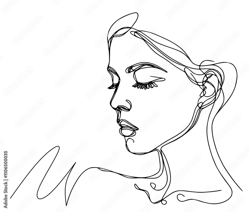 Woman face cute Woman face cute